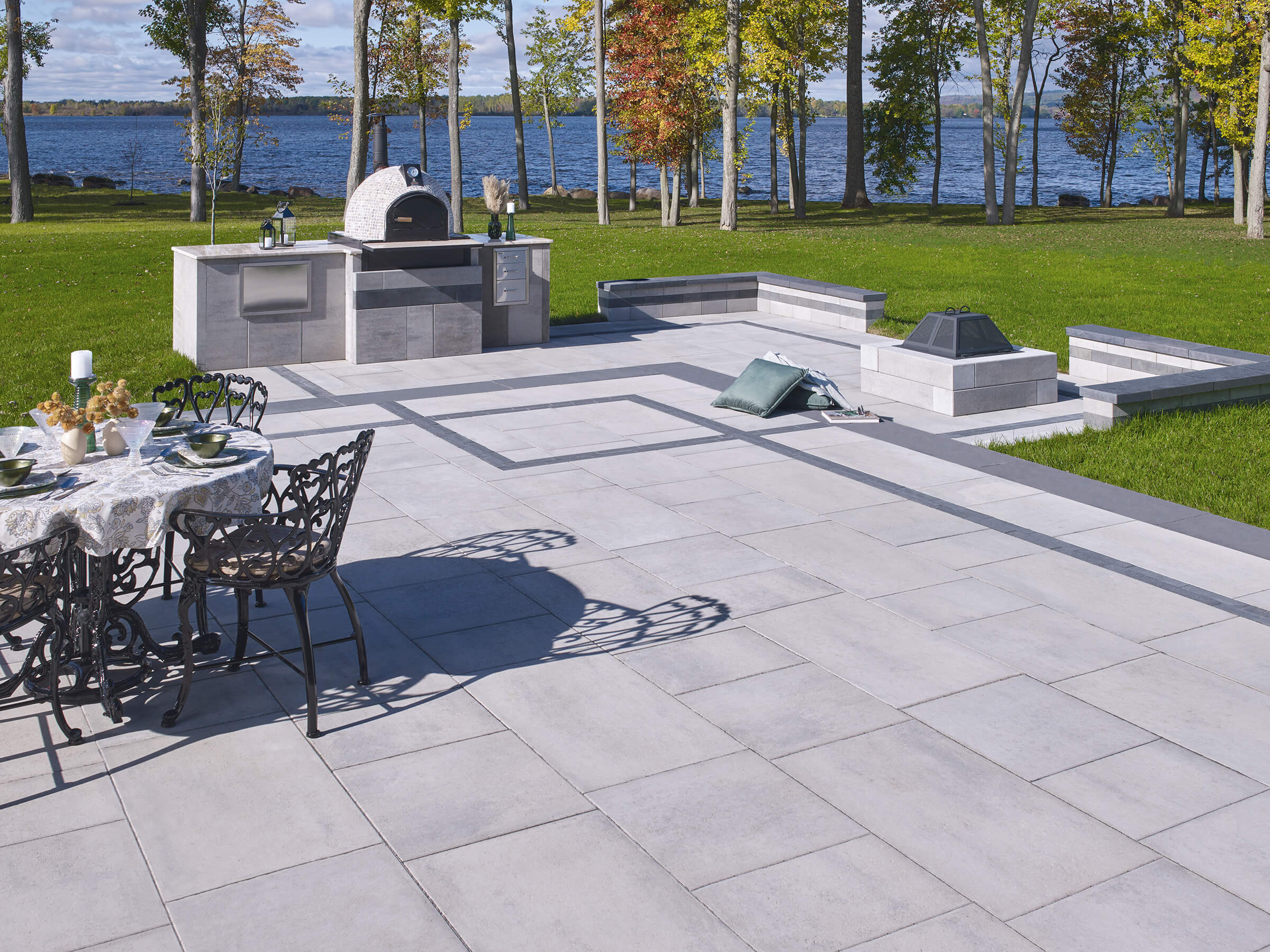 Porcelain pavers outdoor living